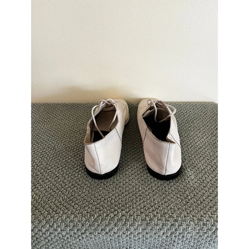 Zara Men's White Leather Casual  Shoes Size 8 (Zara 39 Equivalent 10" Foot) - Picture 4 of 6